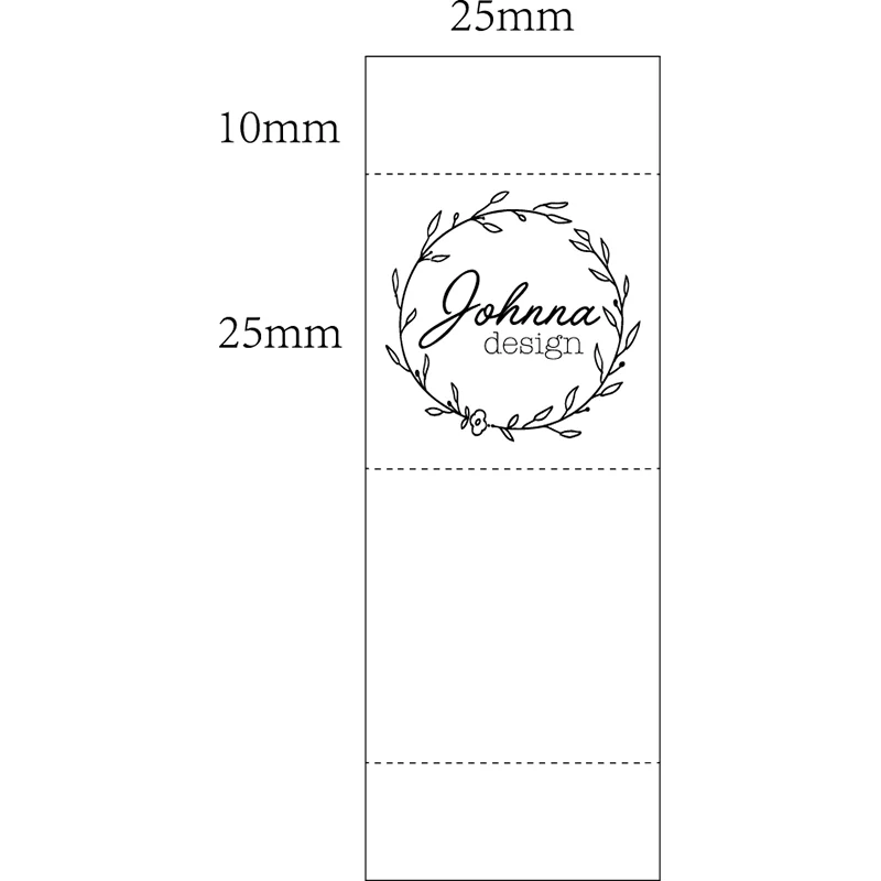 25mmx70mm Custom Clothing Labels - Personalized Brand Organic Cotton Ribbon Labels Logo or Text Sewing DIY Labels 200pcs