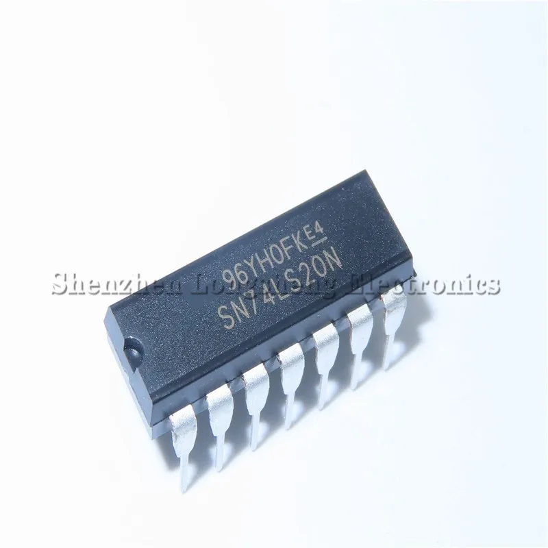 10PCS/LOT NEW SN74LS20N 74LS20 DIP-14 Dual 4 Input and Gate Logic Chip In Stock