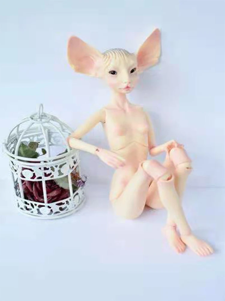 Poupée artificielle BJD 1/4, le beurre, chat Sphynx, plantes arrière Qucatalanes, oreille Djd Free Eye