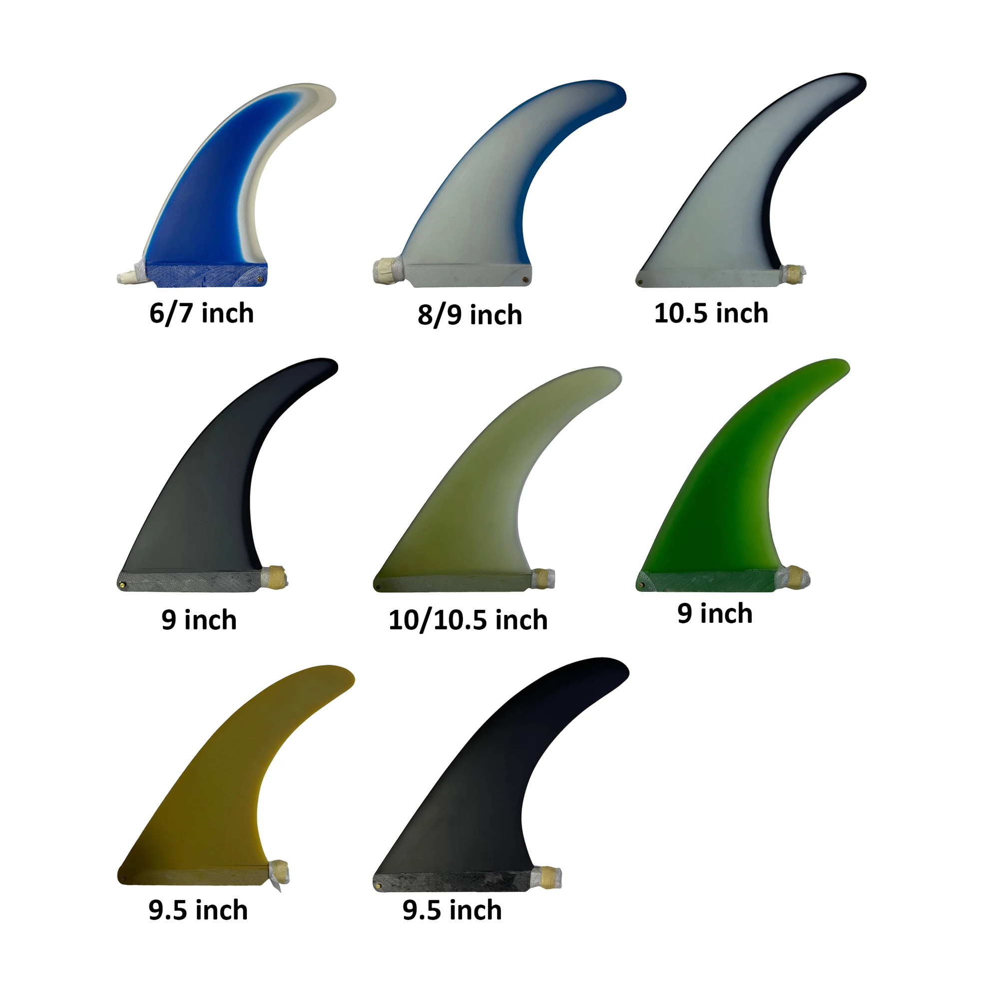 

GFK Fiberglass Surfboard Fins Longboard Single Fin Glass Fiber Surfboard Center Fins 6-10.5 Inch Longboard Fins