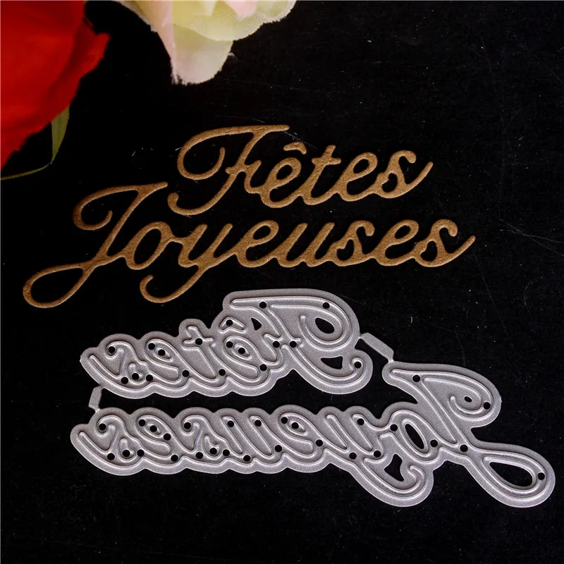 Francuskie słowo Metalowe matryce do wycinania dla majsterkowiczów Scrapbooking Die Cut New 2018 Wycinania do tworzenia kart papierowych Wytłaczanie Rzemiosło Kocham cię