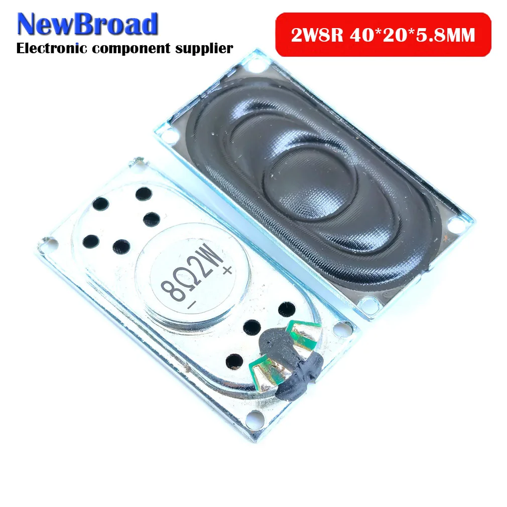 2PCS/Lot Notebook Speaker Horn 2W 8R 4020 Loud speaker 8 ohms 2 Watt 8R 2W 40*20MM thickness 5.8MM