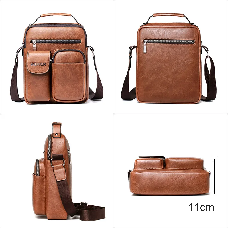 Men Bags Shoulder Bags Crossbody Bag Multi-function Men Handbags Capacity PU Leather Bag For Man Messenger Bags Tote Bag