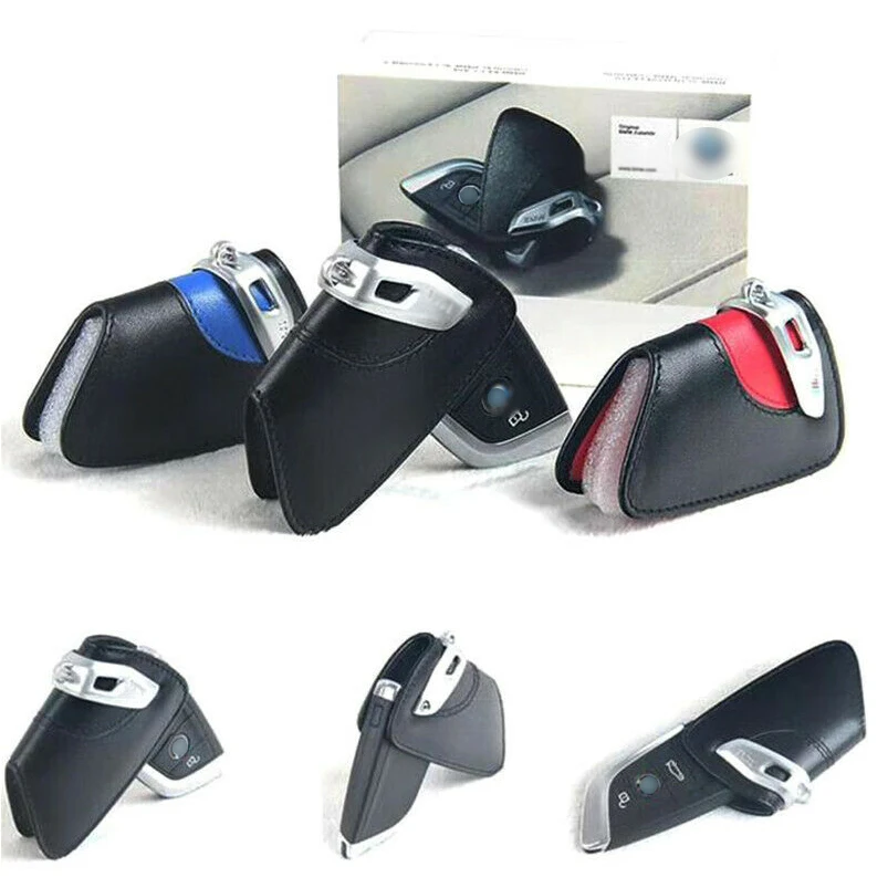 Genuine Leather Car Key Fob Case Cover Holder Shell For BMW X1 X2 X3 X4 X5 X6 F15 F48 540 740 1 2 5 7 Series Accessories