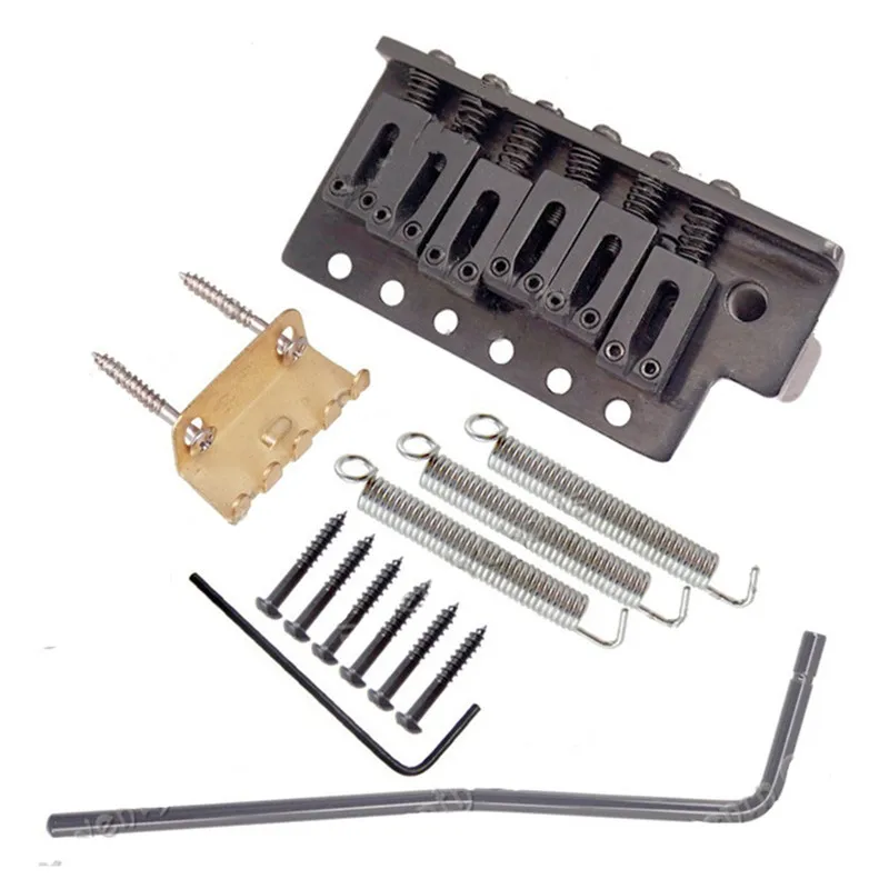 EIN Satz Linkshänder E-Gitarre Brücke Sattel Einzelne Tremolo Brücke System Verdickte Basis Gitarre Zubehör Teile – Detail 6
