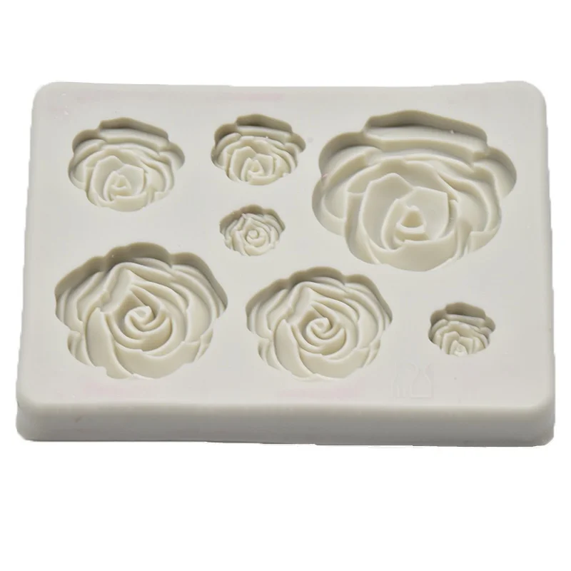 3D Rose Silica Gel MoldWedding CupcakeSugar Cake Decoration ToolsCandyClayChocolate Gumpaste Mold