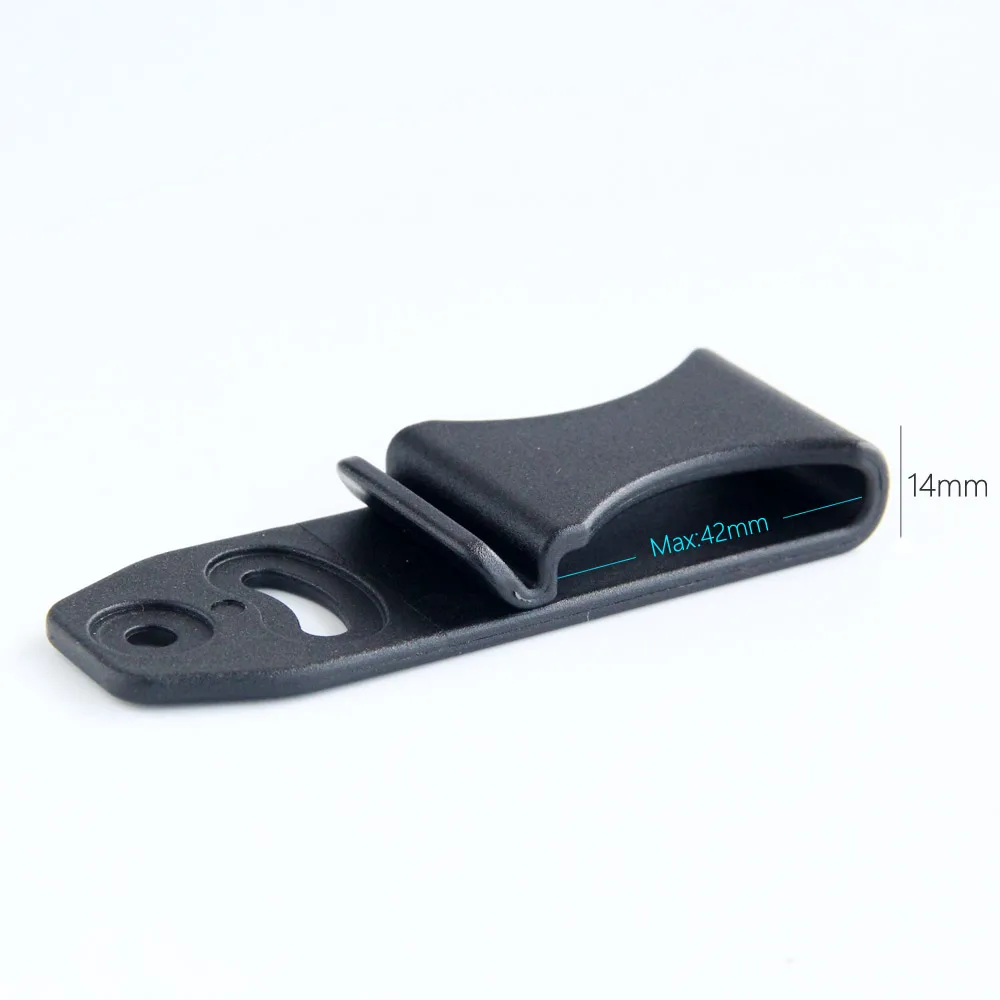 10 TEILE/LOS Taktische Schwarz Gürtel Clip Mit Montage Schrauben Kunststoff Tuckable Gürtel Clip Einstellbare Loops