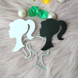 New  A girl’s head metal cutting die mould scrapbook decoration embossed photo album decoration card making DIY handicrafts