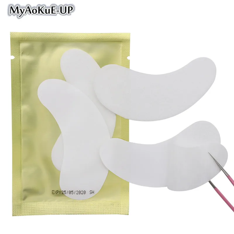 50pairs Eyelash Extension Patch Gel Eye Pad Lint Free Under Eye Sticker Lash Lift Supplies Hydrogel Patch Makeup Tool