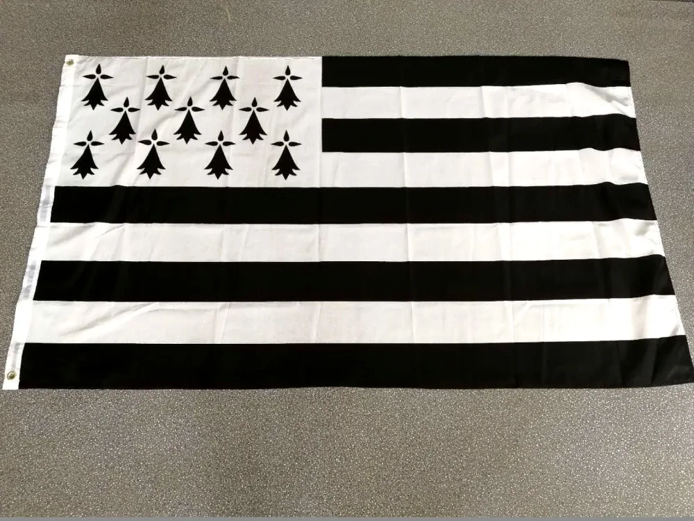 johnin 75X135cm Breizh Bretagne Llydaw brittany Flag