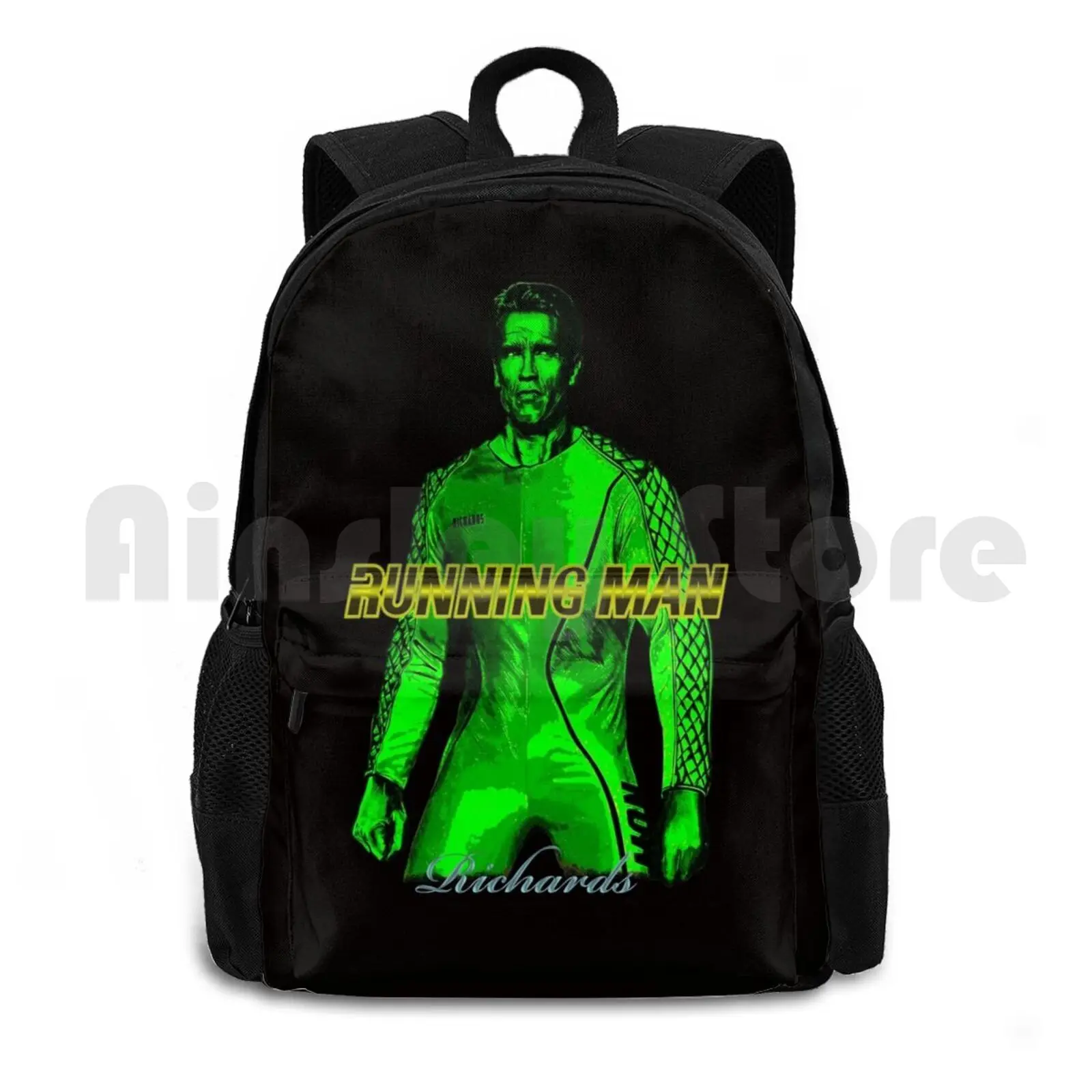 

Arnold Running Outdoor Hiking Backpack Waterproof Camping Travel Arnolrd Running Man Race Against Death Movies Action Run