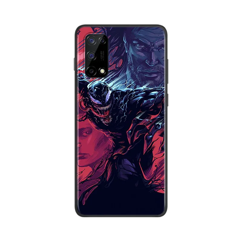  Marvel Venom Spiderman For OPPO Realme GT Neo Master Edition 9i 8 7 Pro C21S Narzo 30 Soft Black Phone Case Fundas Cover