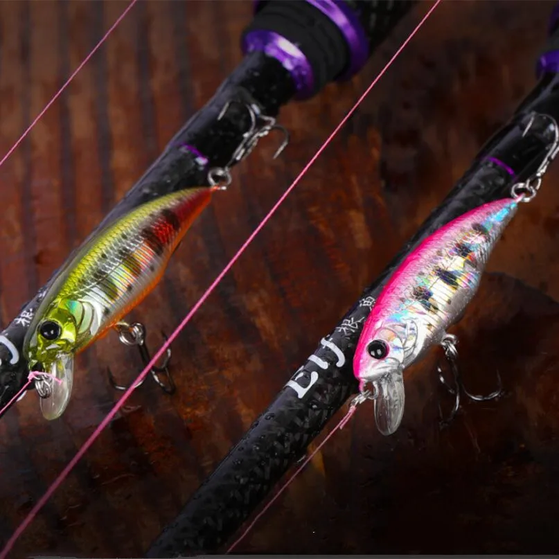 1Pcs Mini Sinking Minnow Fishing Lure 5.5cm 4.5g Artificial Hard Bait 3D Eyes Crankbait Bass Pike Wobblers Pesca Fishing Tackle