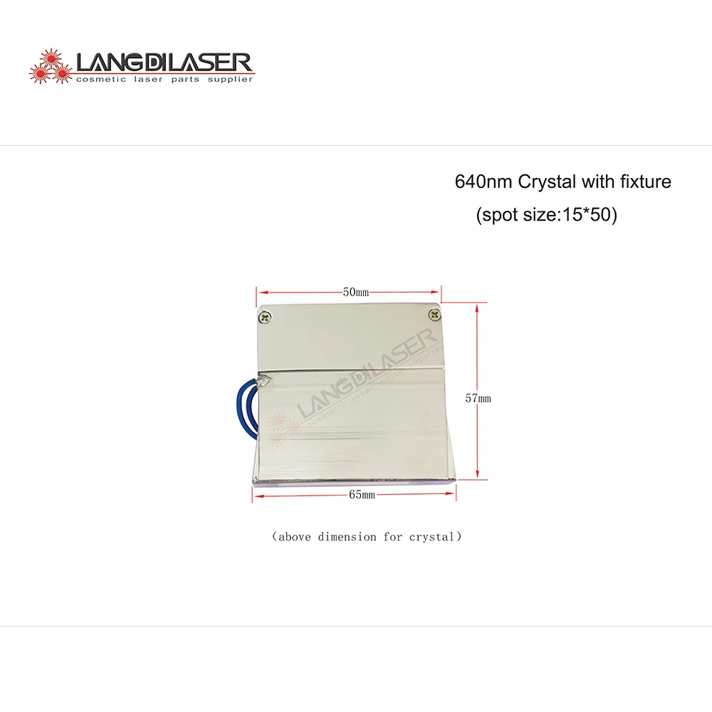 crystal filter HR-640nm with fixture , spot size :15*50mm , for filter fixed IPL hand piece