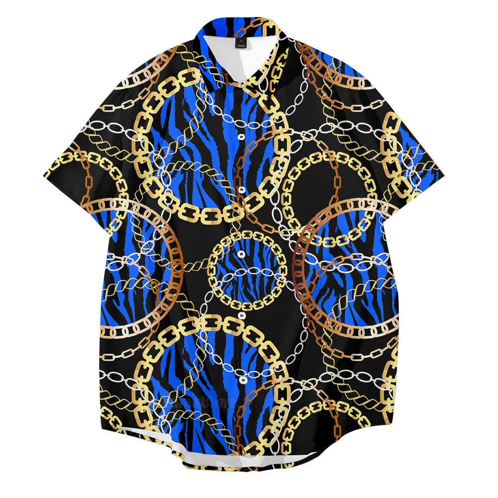 

Harajuku Necklace Leopard 3D Print Men’s Hawaiian Shirts Beach Shirt Fashion Summer Harajuku Casual Oversize Streetwear Custom