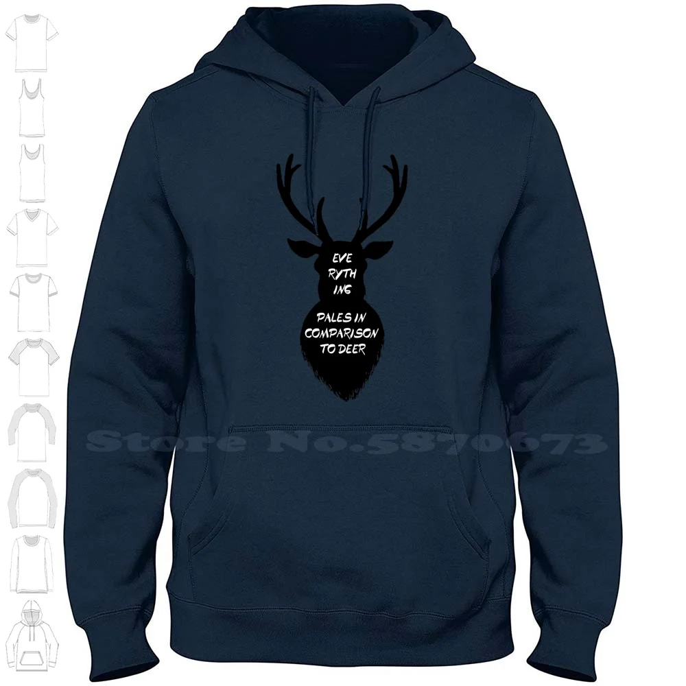 Everything Pales In Comparison To Deer. This Is My Ghost Hunting Rabbit Antlers Flower Antlers Emboss Wild Hunter 19 Hoodies