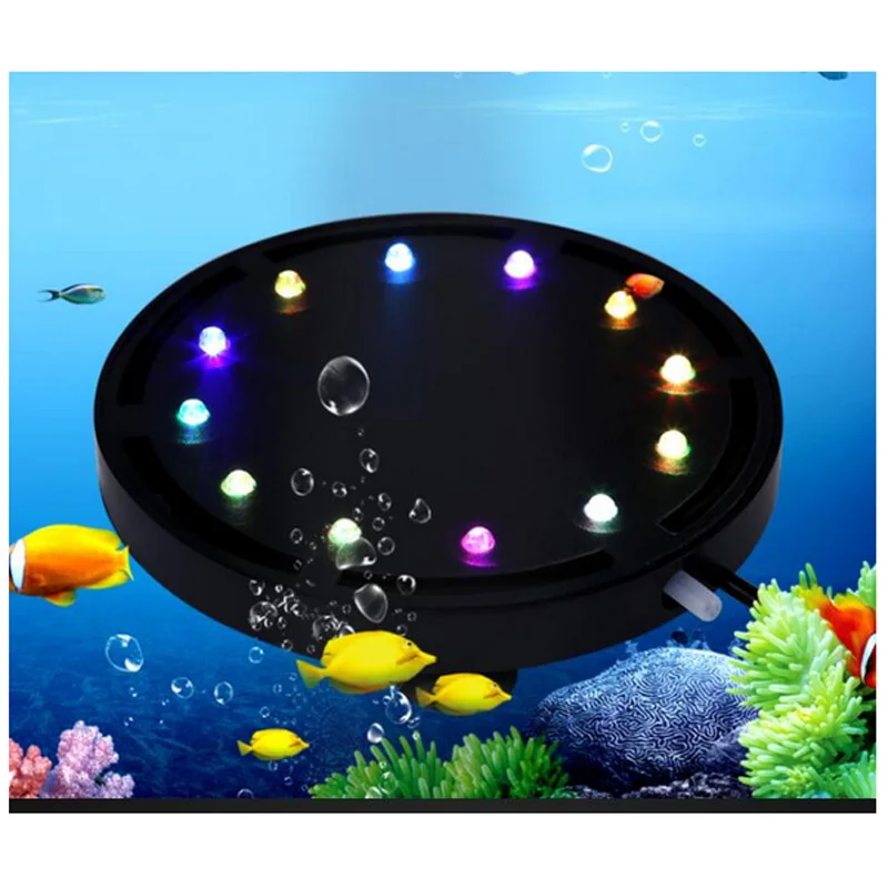

Floor lamp Air pump Lights 12LED Lighting Light Submersible Aquarium Fish Tank Air Stone Bubble Pump Colorful aquarium lights