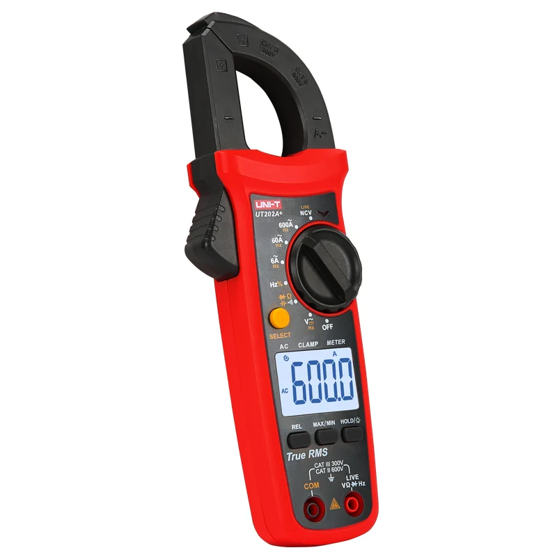 UNI-T UT202A+ 600A Clamp Meter 600V Voltage Multimeter Automatic Range True RMS High Precision Multimeter