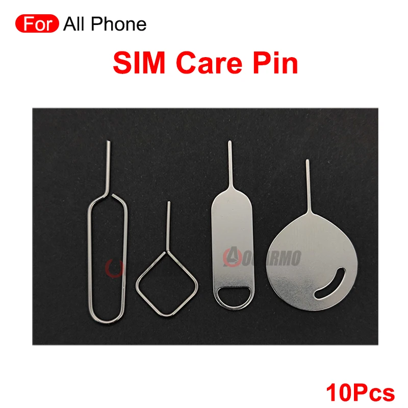 10Pcs Sim Card Tray strumento chiave ago Pin aperto per superficie per iPhone per Huawei per telefono cellulare universale