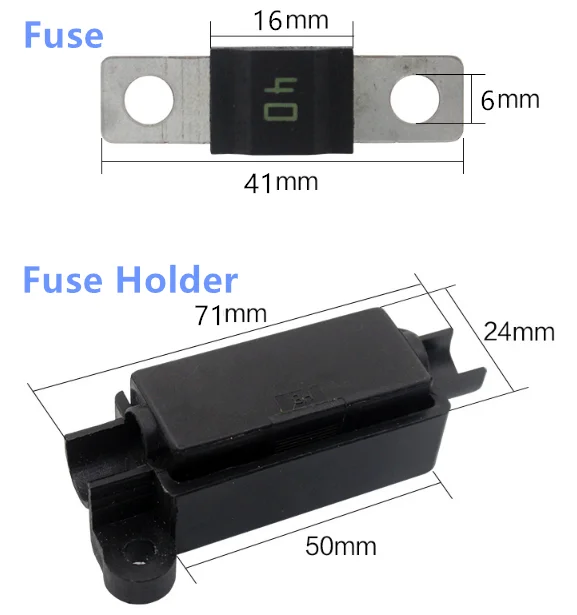 Screw Type Fuse Inserts Car Insurance Tablets Large Size Fuses Holder 30A 40A 50A 100A 125A 150A 175A 200A