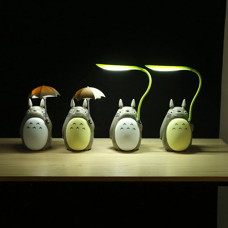 

Creative Cartoon Totoro Charging Night Indoor Light Animal LED UBS Table Lamp Children's Gift Reading Desk Lamps Room Decor