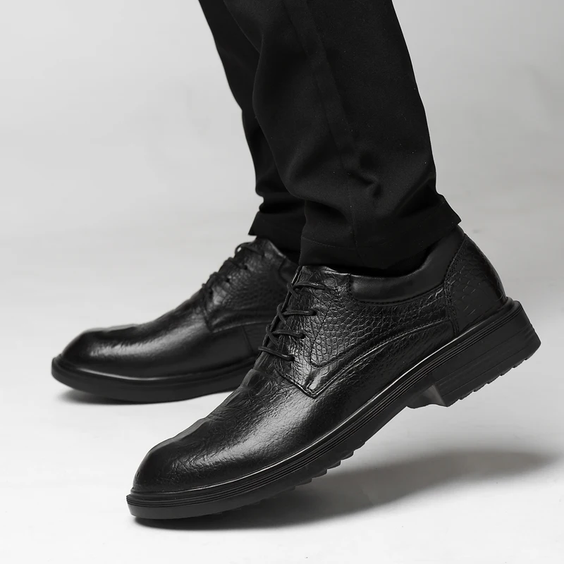 

Men's Formal Dress Shoes oxfords Male Wedding Shoes Luxury Classic genuine Leather Men party Shoes Dropping Shipping big size 49
