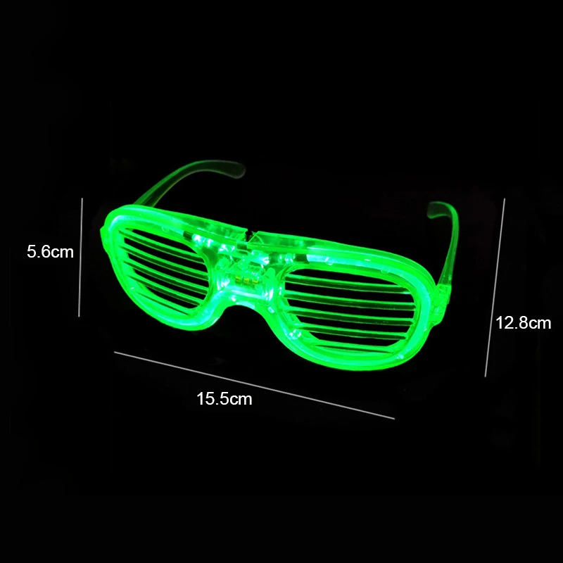 Christmas LED Blinds Glasses Party Luminous Light Up Rave Costume Decor
