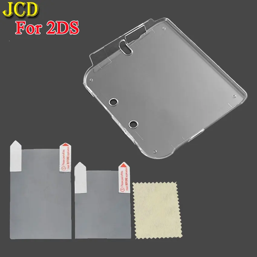 

JCD Clear Crystal Hard Housing Cover Shell For 2DS Anti Scratches Transparent Case & Screen Protective Film