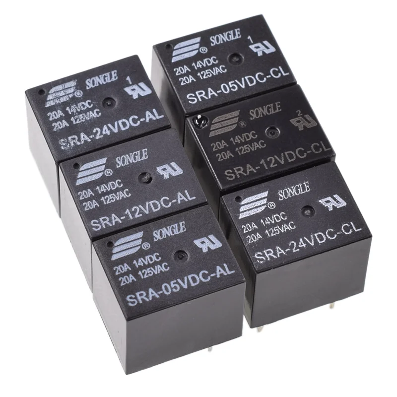 5PCS/LOT Relay SRA-05VDC-AL SRA-12VDC-AL SRA-24VDC-AL Relays 4PINS 5V 12v 24v DC High Quality T74