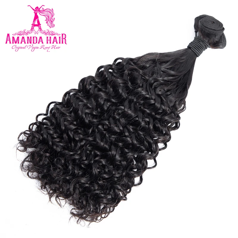 Amanda Double Drawn Hair Fumi Deep Curl Brazilian Virgin Hair Natural Color Unprocessed Virgin Human Hair 100g/piece Full End