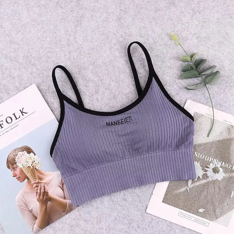 Sutiã esportivo para mulheres, ginásio Sexy Top de Colheita de algodão, Soft Comfort Tube Tops, sutiã feminino para meninas, novo