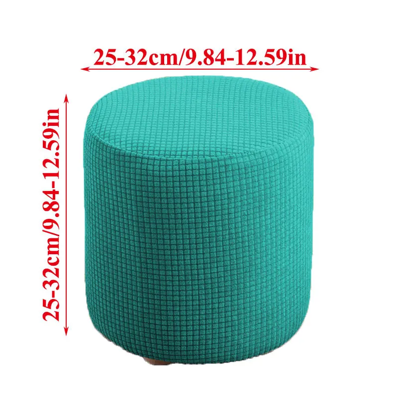 NEW Elastic Ottoman Slipcover Solid Color Rectangle Round Sofa Footstool Cover Case Stretch Storage Protector Covers