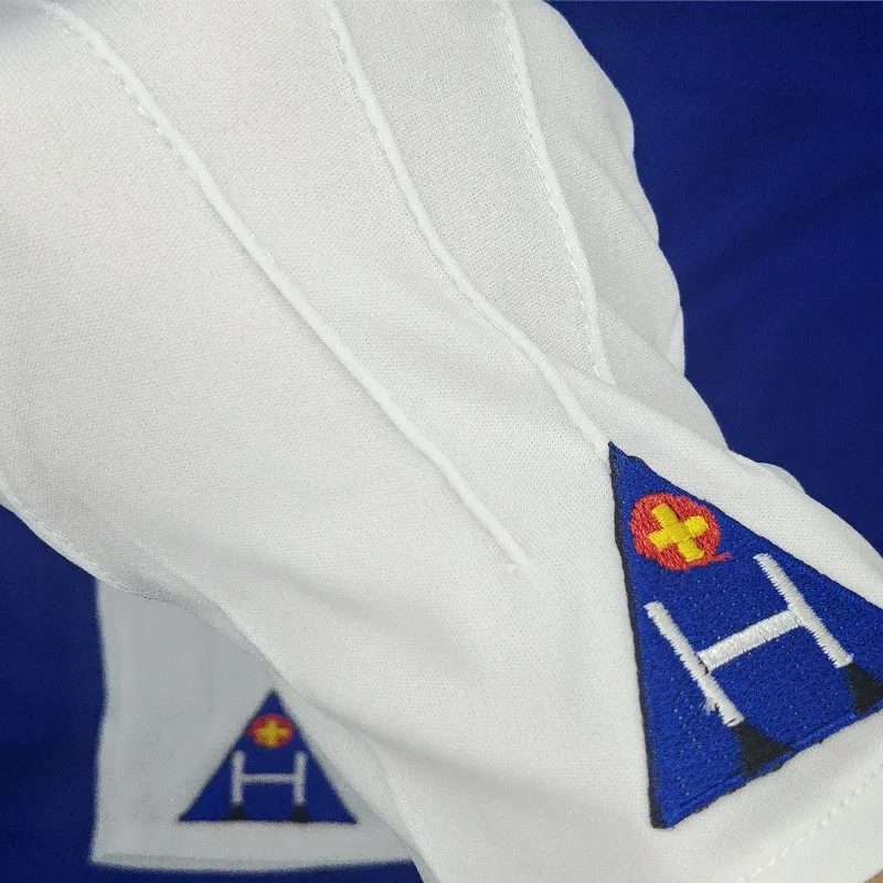 A pair of Masonic clothing accessories in cotton polyester white Masonic Masonic gloves with the best-selling logo apron collar