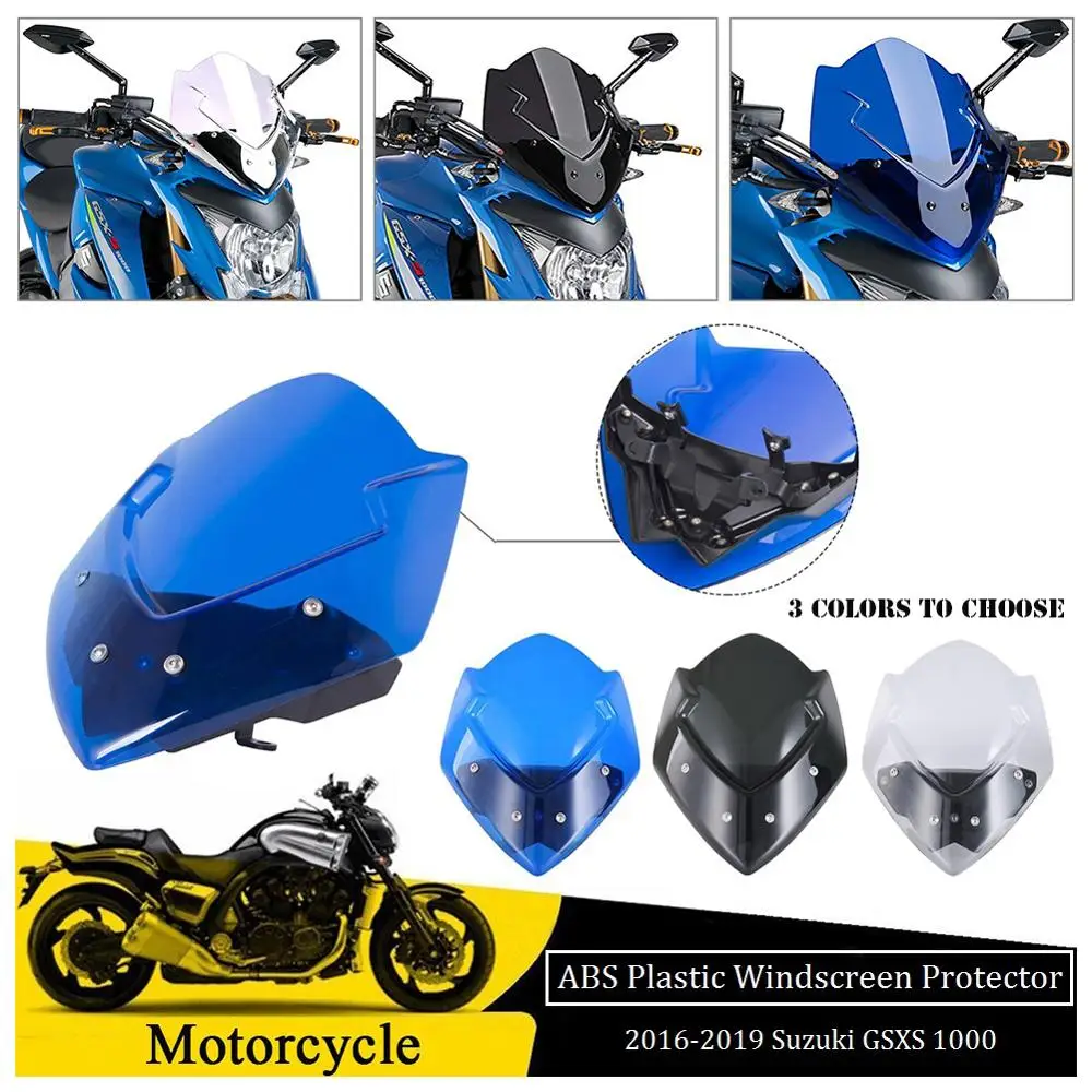 

Windshield For Suzuki GSXS1000 Windscreen Motorcycle Accessories Wind Deflector 2016 17 2018 2019 2020 2021 GSXS 1000 Flyscreen