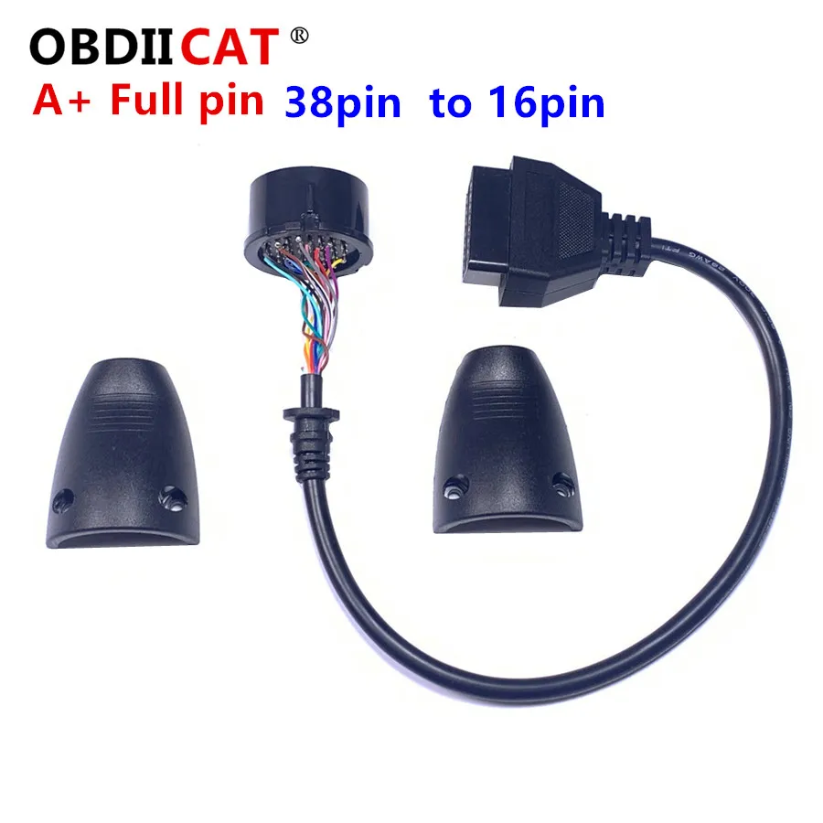 For Benz 38Pin Full PIN to 16 Pin OBD2 Adapter Connector Cable