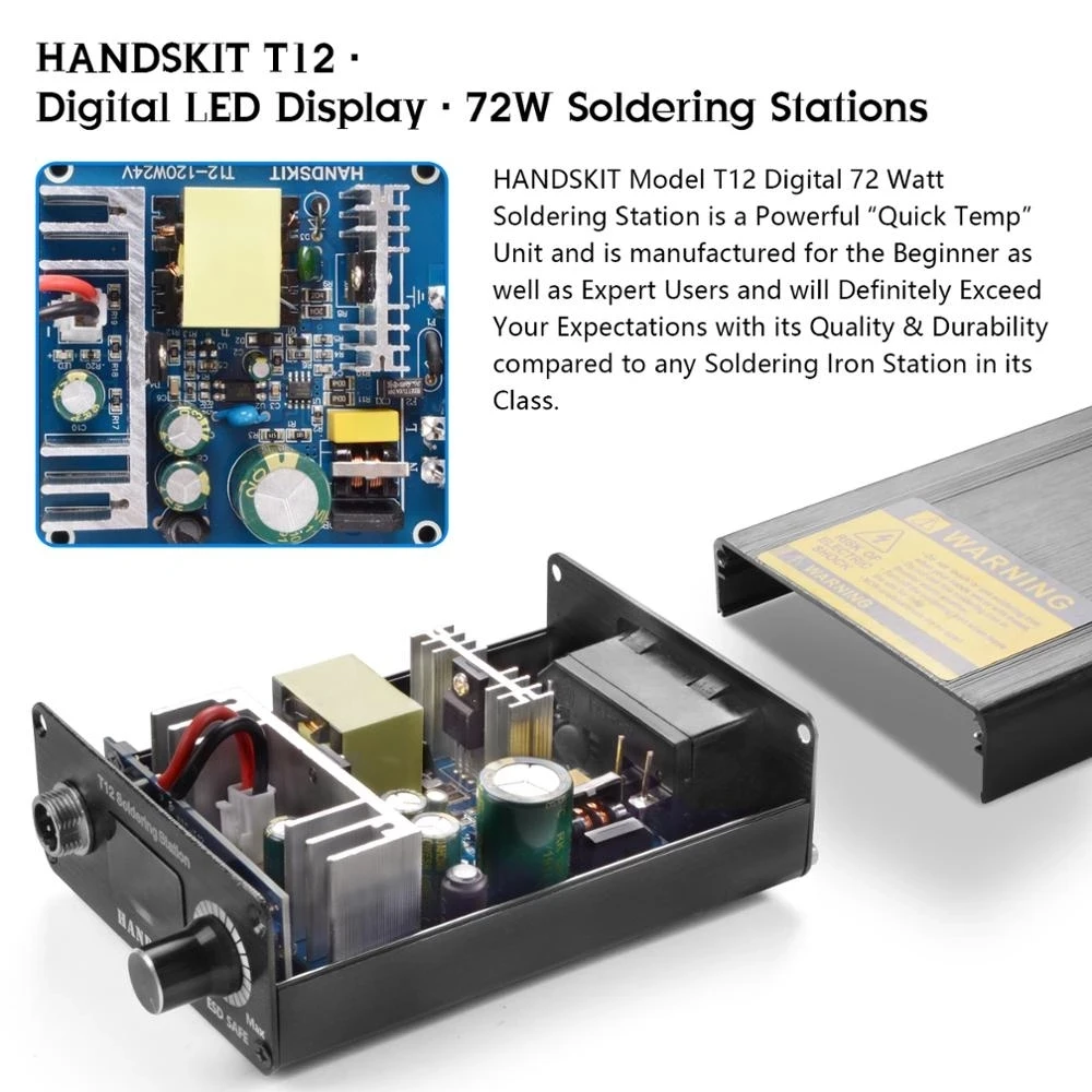 T12 Soldering Station STM 32 Digital Temp Adjust Repair Soldering Iron Equipment Portable Home Electronics Repair Tool Set