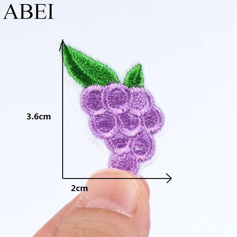 10pcs Cartoon Purple Grape Patches Cute Mini Garments Decorative Patch DIY Jeans Backpacks Stickers Sewing Fruits Badge Applique