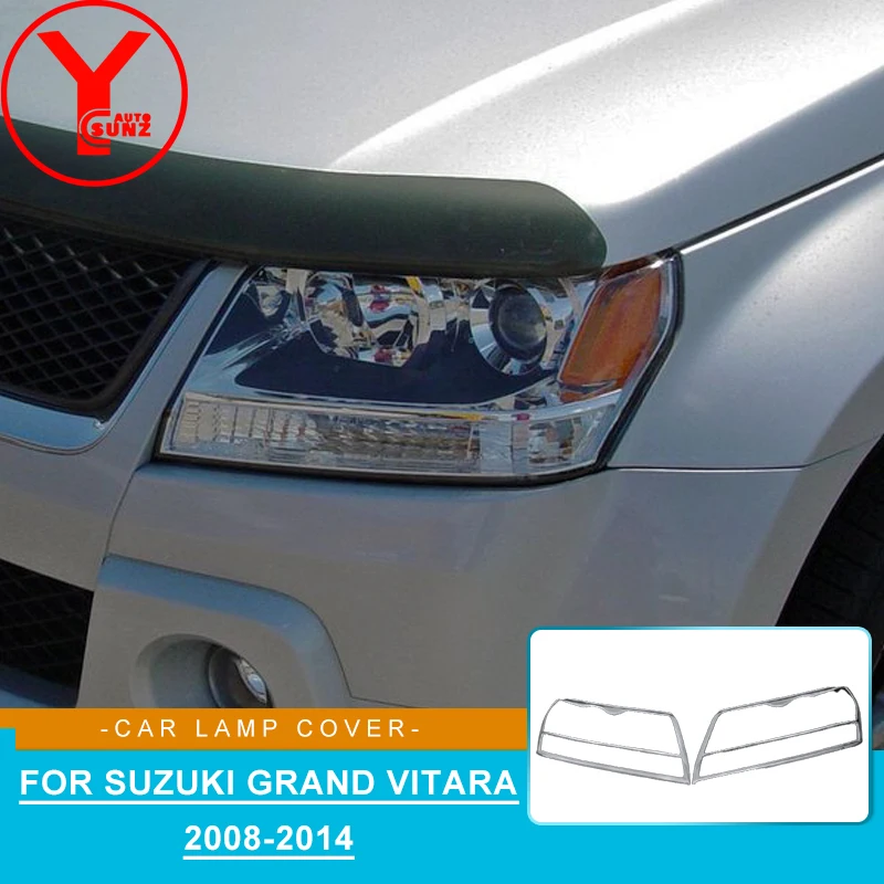 

Car Styling Head light Cover For Suzuki Grand Vitara 2008 2009 2010 2011 2012 2013 2014 Eyebrow Front Lamp Hood Trim Accessories