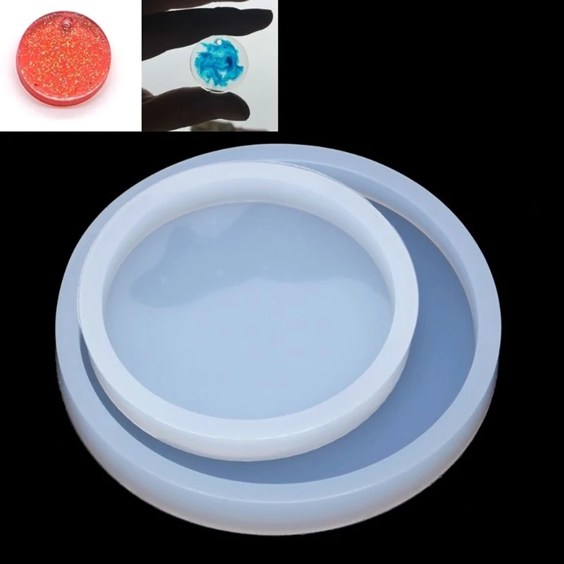 Neue Geometrische Epoxy Harz Silikon Form DIY Runde Tasse Matte Pad Handgemachte Handwerk, Der Formen Transparent Platz Runde Spiegel Form