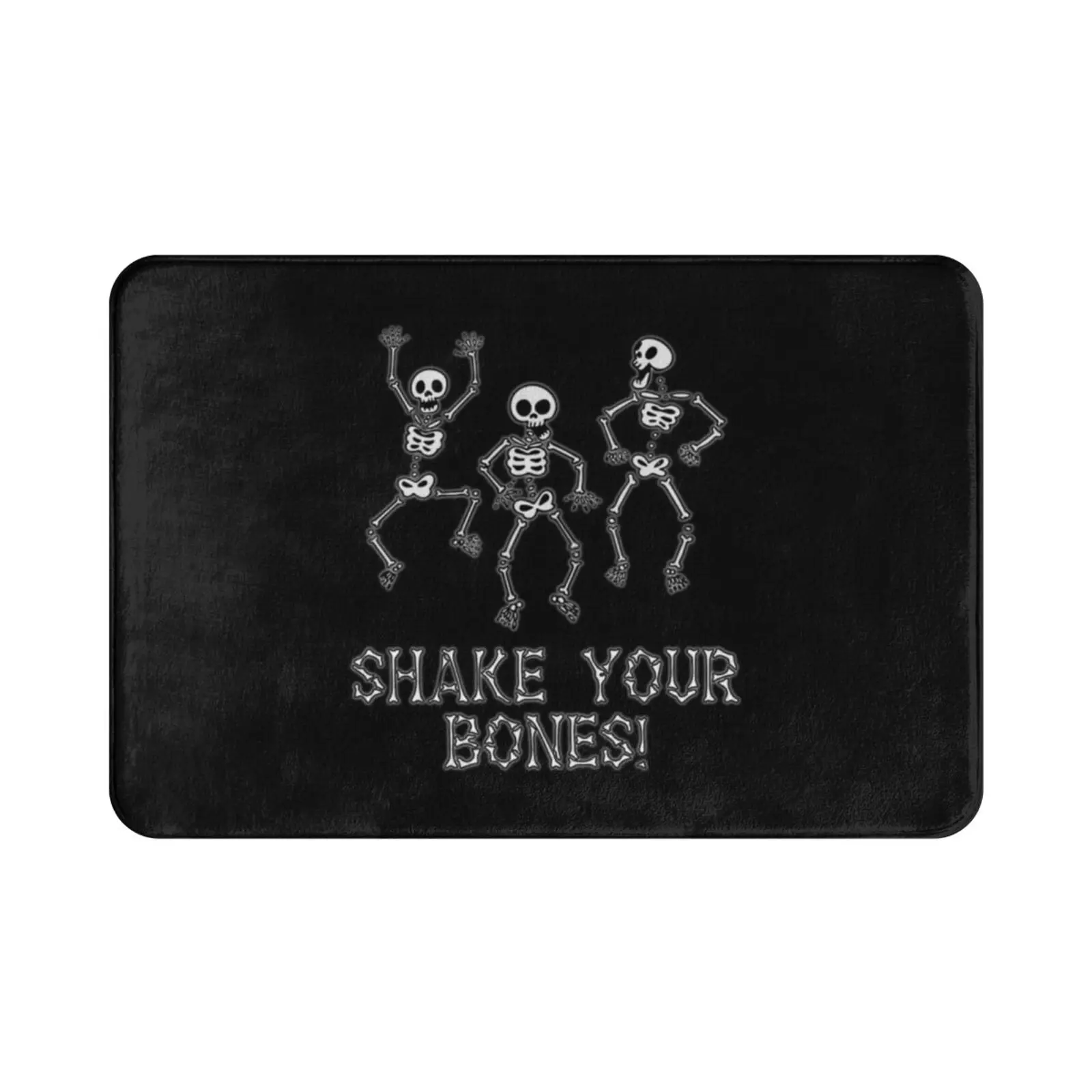 Shake Your Bones Carpet Mat Rug Cushion Soft Skeleton Bones Dancing Dance Funny Humor Gothic Goth