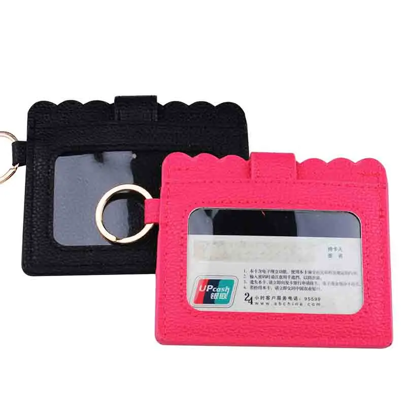 New Arrival High Quanlity Simple PU Leather Casual Card Holders Women PU Zipper Change Purse Girls Mini Key Card Bag Gift