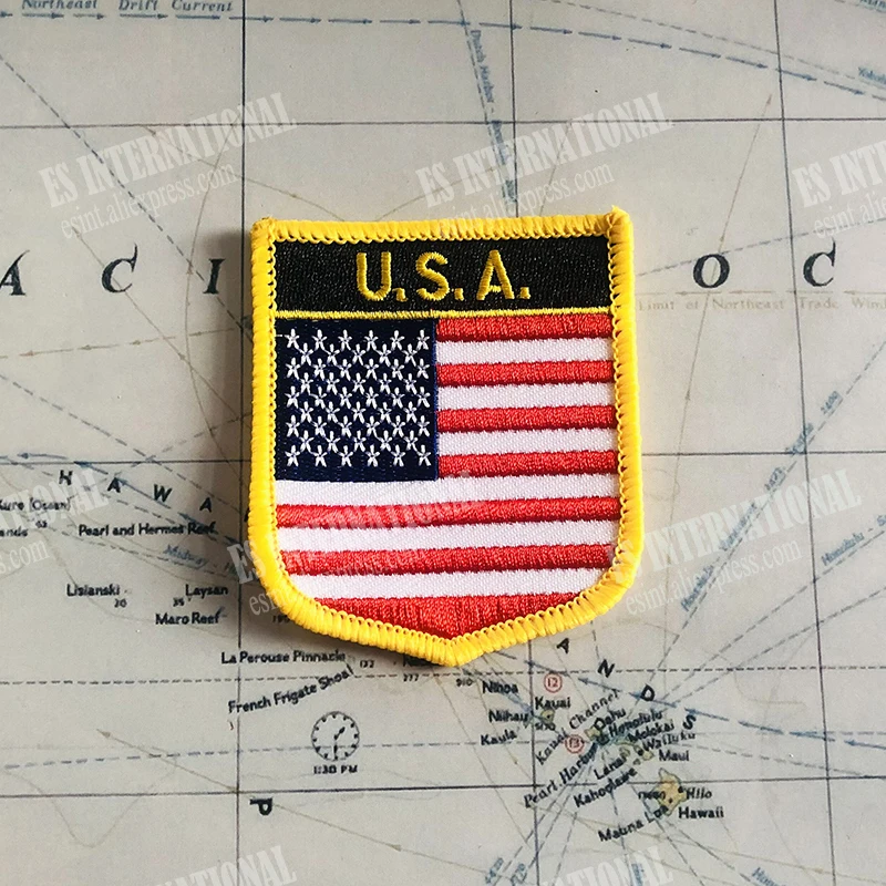 U.S.A USA America National Flag Badges Armband Embroidery Patches And Lapel Pin One Set Cloth Accessories Backpack