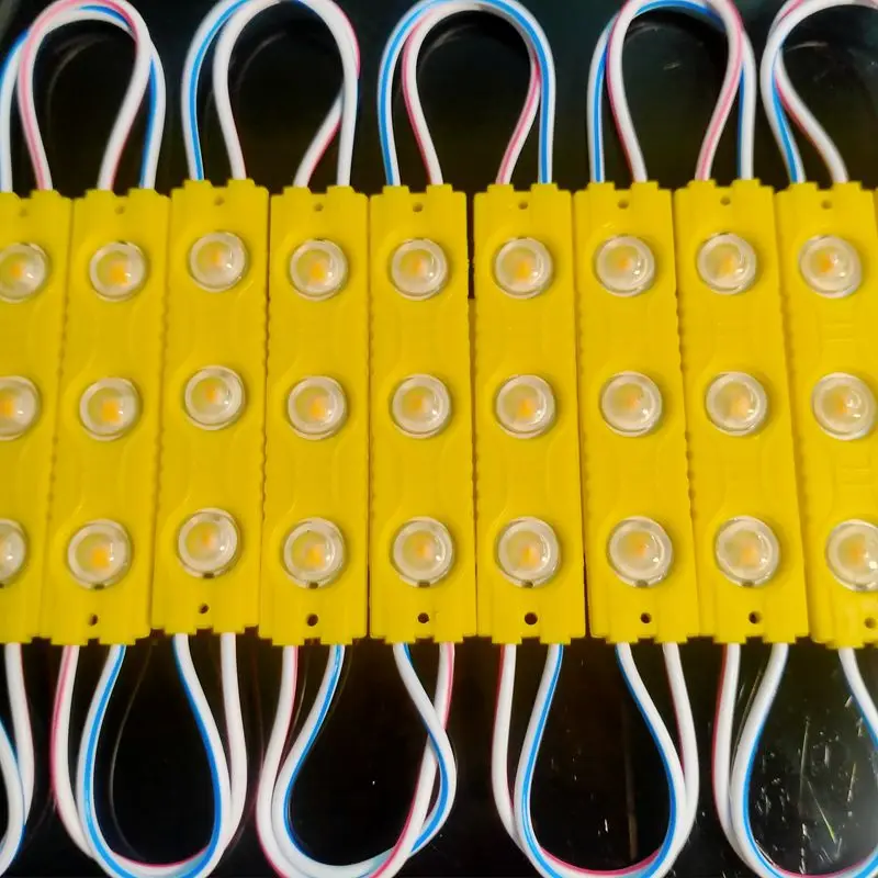 100pcs DC12V 3 LED Module Injection Waterproof IP67 Decorative 2835 Hard Strip Bar Light Lamp White Red Green Blue