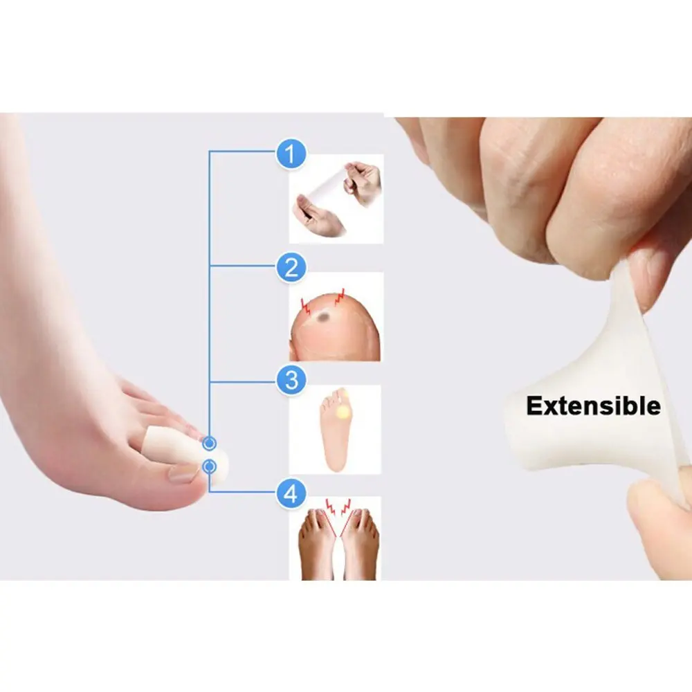 Silikon Big Toe Protector Fuß Schwielen Hühneraugen Blister Schutzpolster Anti Reibung Fingerschutz Hallux Valgus Separator