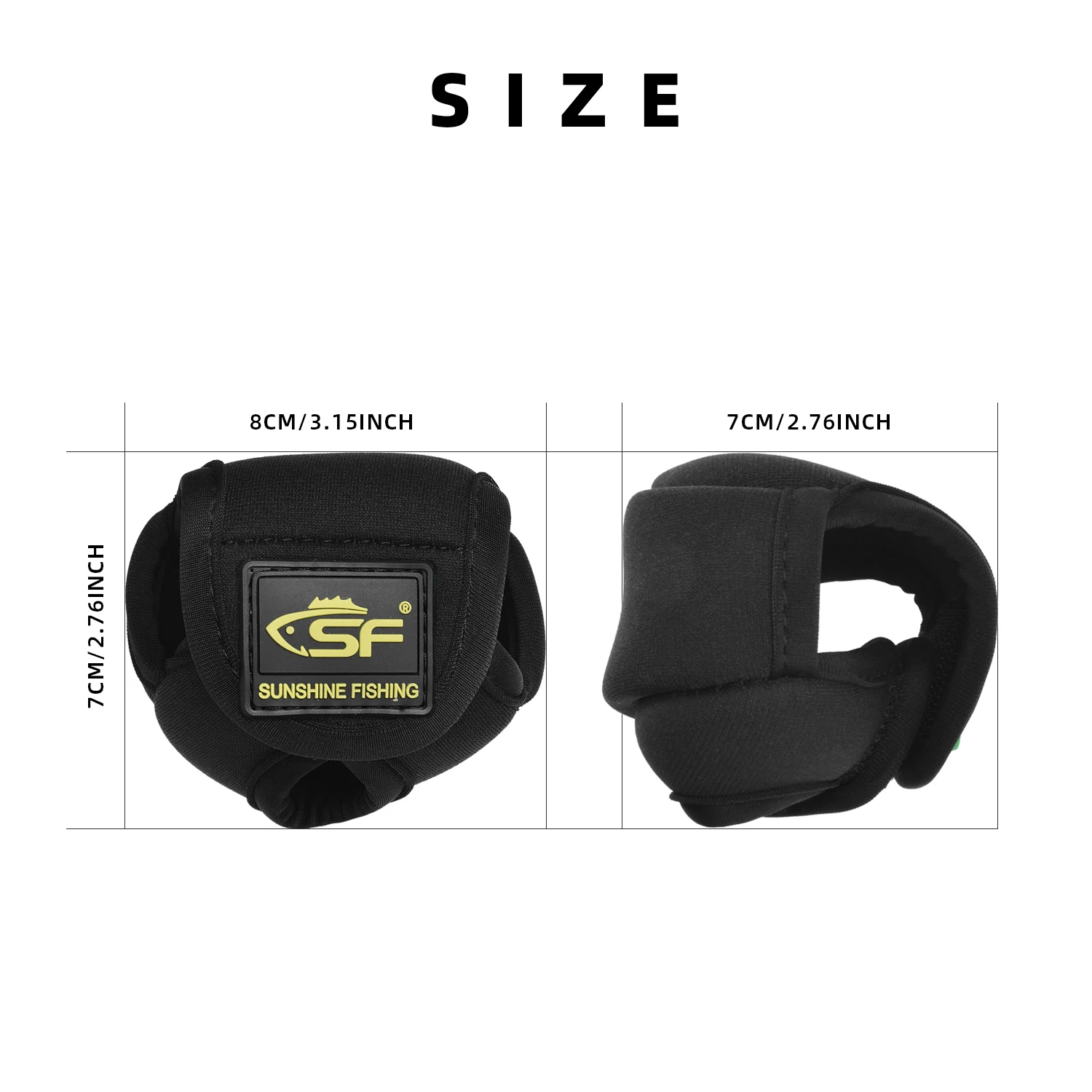 SF 1PCS Low Profile Casting Baitcast Reels Cover Case Reel Pouch Glove for Fits 50 100 200 250-Series Baitcaster