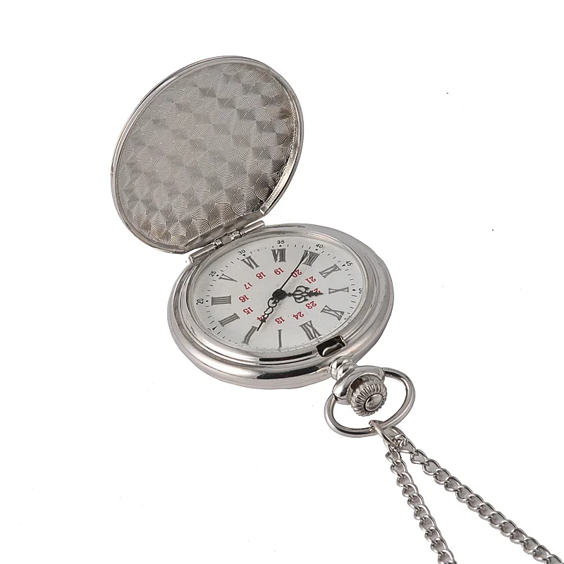 8809FOREVER letter quartz pocket watch large pocket watch silver To My Son flip crown pocket watch with necklace