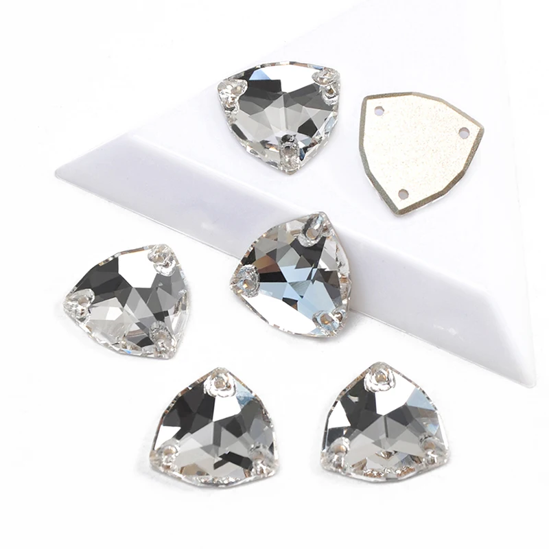 YANRUO 3272 Fat Triangle Alle Farben Aufnähsteine Glas Kristall Strasssteine AAAAAA Qualität Nähsteine für Kleidung, Kleider, Schuhe – Detail 2