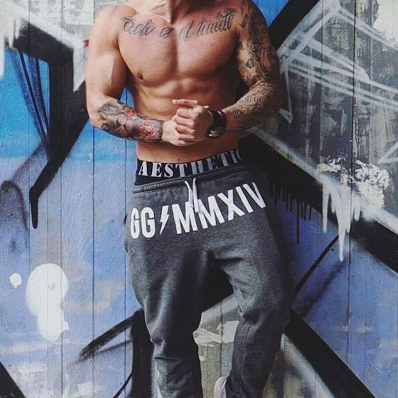 Spring and Autumn Sweatpants Men's Fashion Street Fitness Pants Gym Running Training Jogging Casual Track pants Hip Hop Trousers