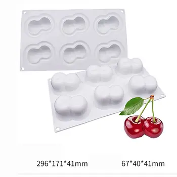 1個鳳梨桃子水果系列蛋糕矽膠模具芒果柳橙烘焙慕斯模具草莓法式甜點慕斯模具 8 最佳銷售 迷你矽膠模具 - №8