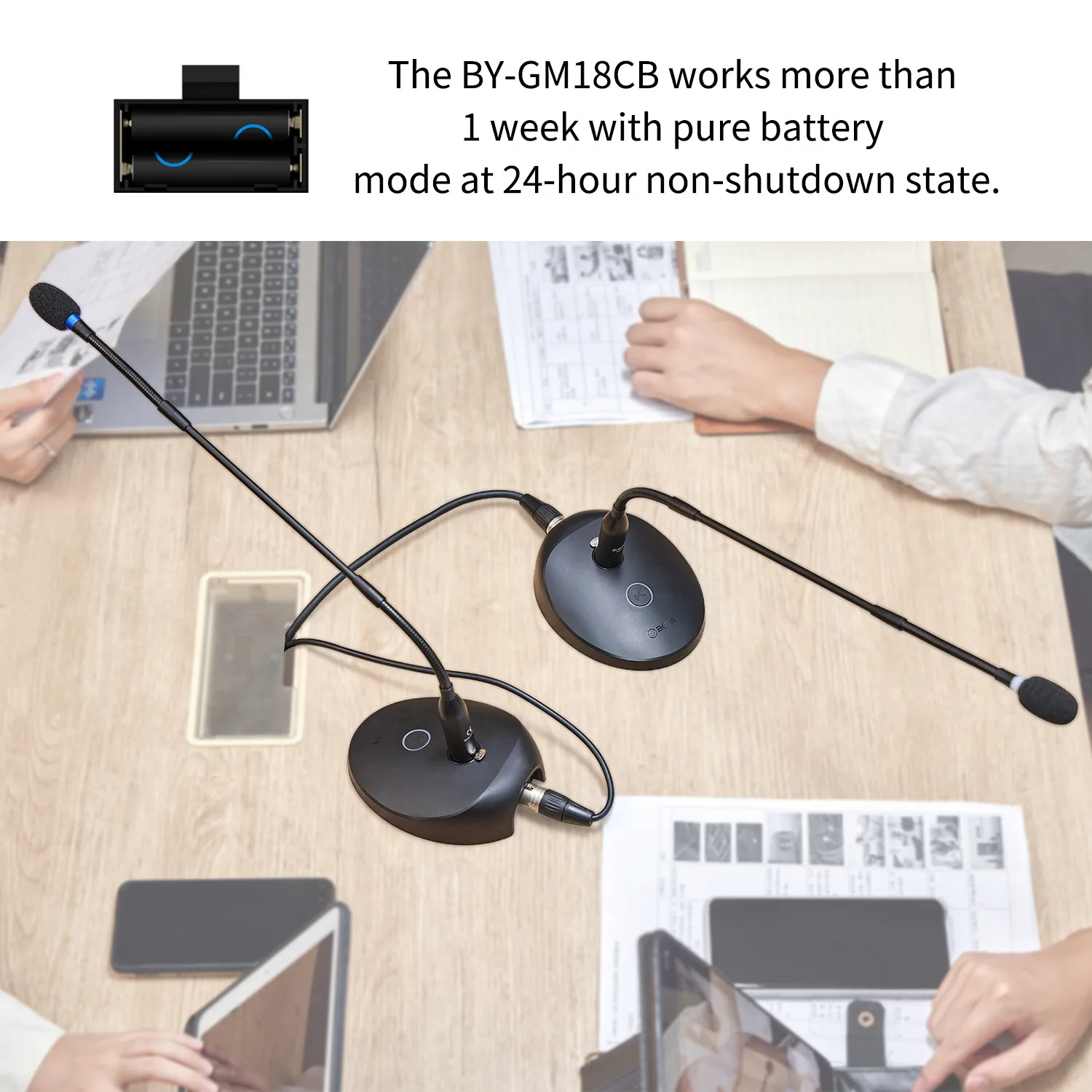 BOYA BY-GM18CB Để Bàn Họp Hội Nghị Cổ Ngỗng Micro Thu Âm Condenser Với Kết Nối XLR Cho Video Hội Nghị Trực Tuyến